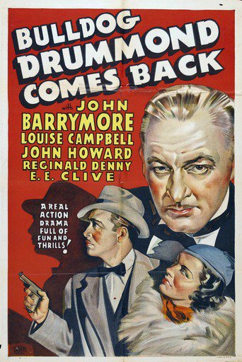 Poster for the movie "Bulldog Drummond Comes Back"