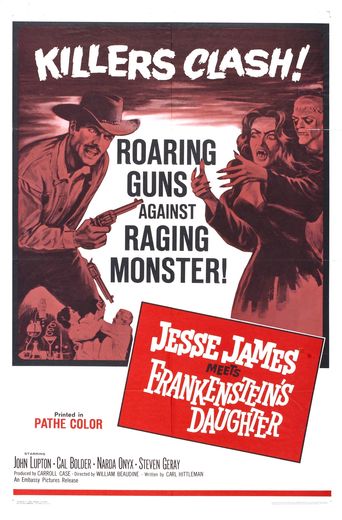 Poster for the movie "Jesse James Meets Frankenstein's Daughter"