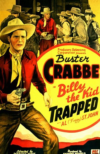 Poster for the movie "Billy the Kid Trapped"