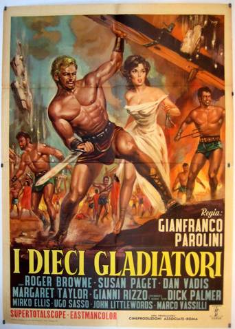 Poster for the movie "The Ten Gladiators"